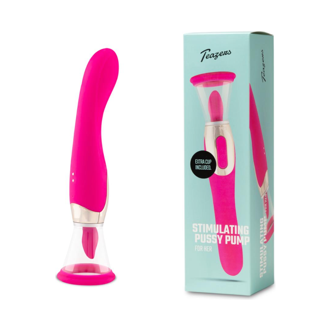 Pleasure Pump Met G-Spot Vibrator - Roze